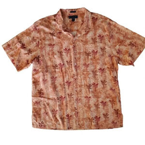 Men's WEEKENDER CASUAL LIFESTYLE SZ XL Extra‎ Large Finest Silk Blend Palm Tree